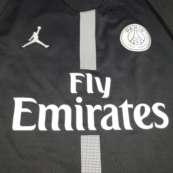 Mbappe Psg Paris Saint Germain 2018 2019 JORDAN VAPORKNIT PLAYER ISSUE Black Soccer Jersey SKU# 918923-012 L
