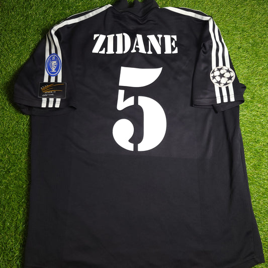 Zidane Real Madrid UEFA 2001 2002 Away Soccer Jersey Shirt L SKU# 134747 ASR001/10 - ForeverSoccerJerseys