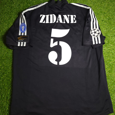 Zidane Real Madrid UEFA 2001 2002 Away Soccer Jersey Shirt L SKU# 134747 ASR001/10