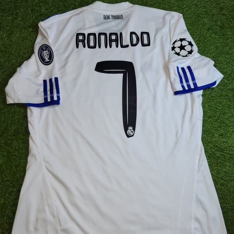 Cristiano Ronaldo Real Madrid 2010 2011 Home Soccer Jersey Shirt L SKU# P96163