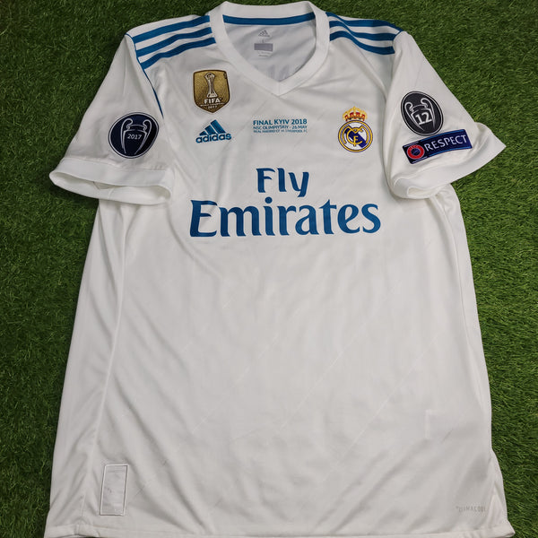 Cristiano Ronaldo Real Madrid 2017 2018 LAST GAME UEFA FINAL Soccer Jersey Shirt L SKU# B31106