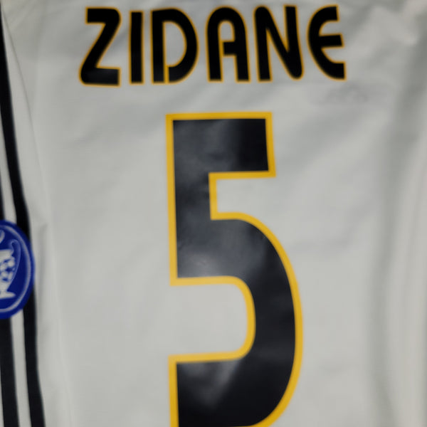 Zidane Real Madrid 2003 2004 UEFA Long Sleeve Soccer Jersey Shirt XL SKU# 913869 ASR001