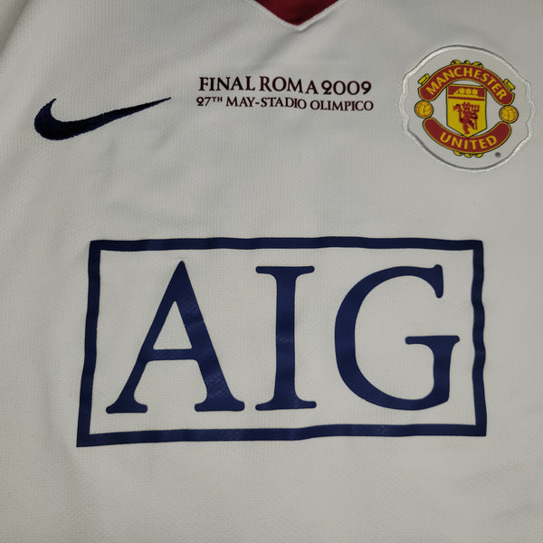 Cristiano Ronaldo Manchester United UEFA FINAL 2008 2009 Away Long Sleeve Soccer Jersey Shirt M SKU# 287613-105