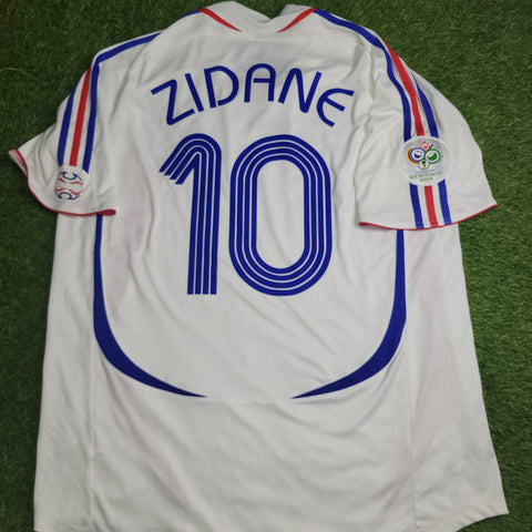Zidane France 2006 WORLD CUP FINAL Away Soccer Jersey Shirt XL SKU# 740125