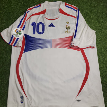 Zidane France 2006 WORLD CUP FINAL Away Soccer Jersey Shirt XL SKU# 740125