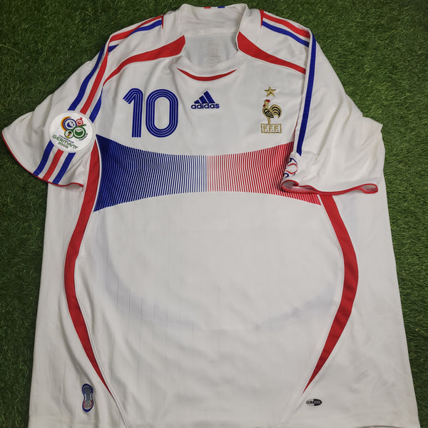 Zidane France 2006 WORLD CUP FINAL Away Soccer Jersey Shirt XL SKU# 740125