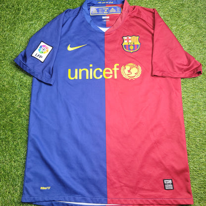 Messi Barcelona TREBLE SEASON 2008 2009 Soccer Jersey Shirt M SKU# 286784-655