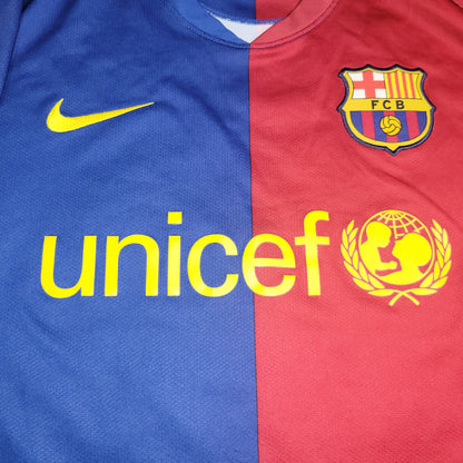 Messi Barcelona TREBLE SEASON 2008 2009 Soccer Jersey Shirt M SKU# 286784-655