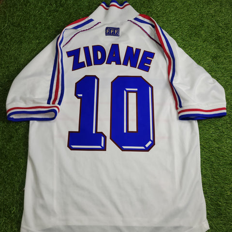 Zidane France 1998 WORLD CUP Away Soccer Jersey Shirt M