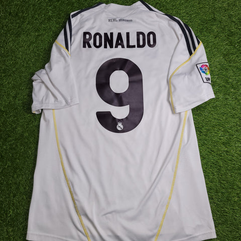 Cristiano Ronaldo Real Madrid 2009 2010 DEBUT Home Soccer Jersey Shirt M SKU# E84352