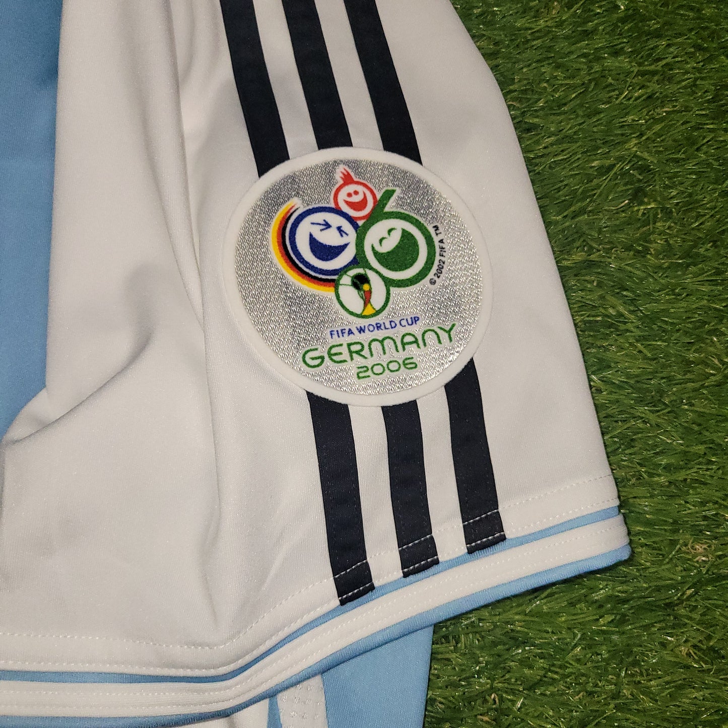 Messi Argentina 2006 WORLD CUP Home Soccer Jersey Shirt L SKU# 739802 AZB001
