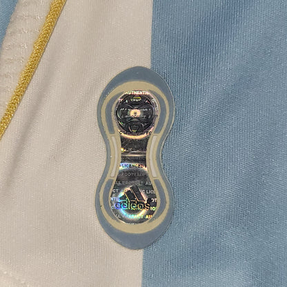 Messi Argentina 2006 WORLD CUP Home Soccer Jersey Shirt L SKU# 739802 AZB001