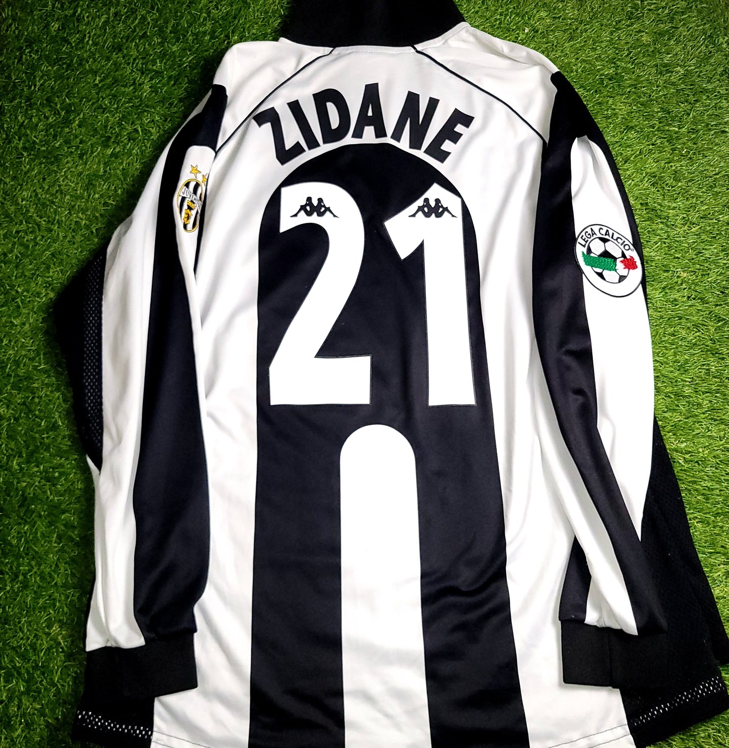 Zidane Juventus 1997 1998 Long Sleeve Kappa Soccer Jersey Shirt XL