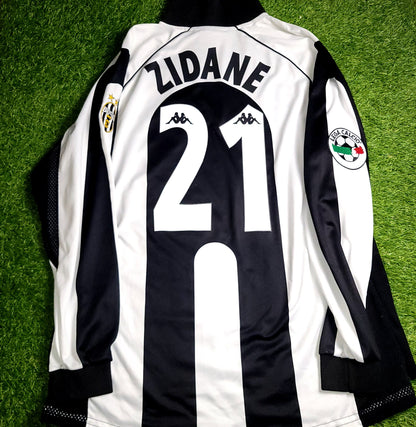Zidane Juventus 1997 1998 Long Sleeve Kappa Soccer Jersey Shirt XL