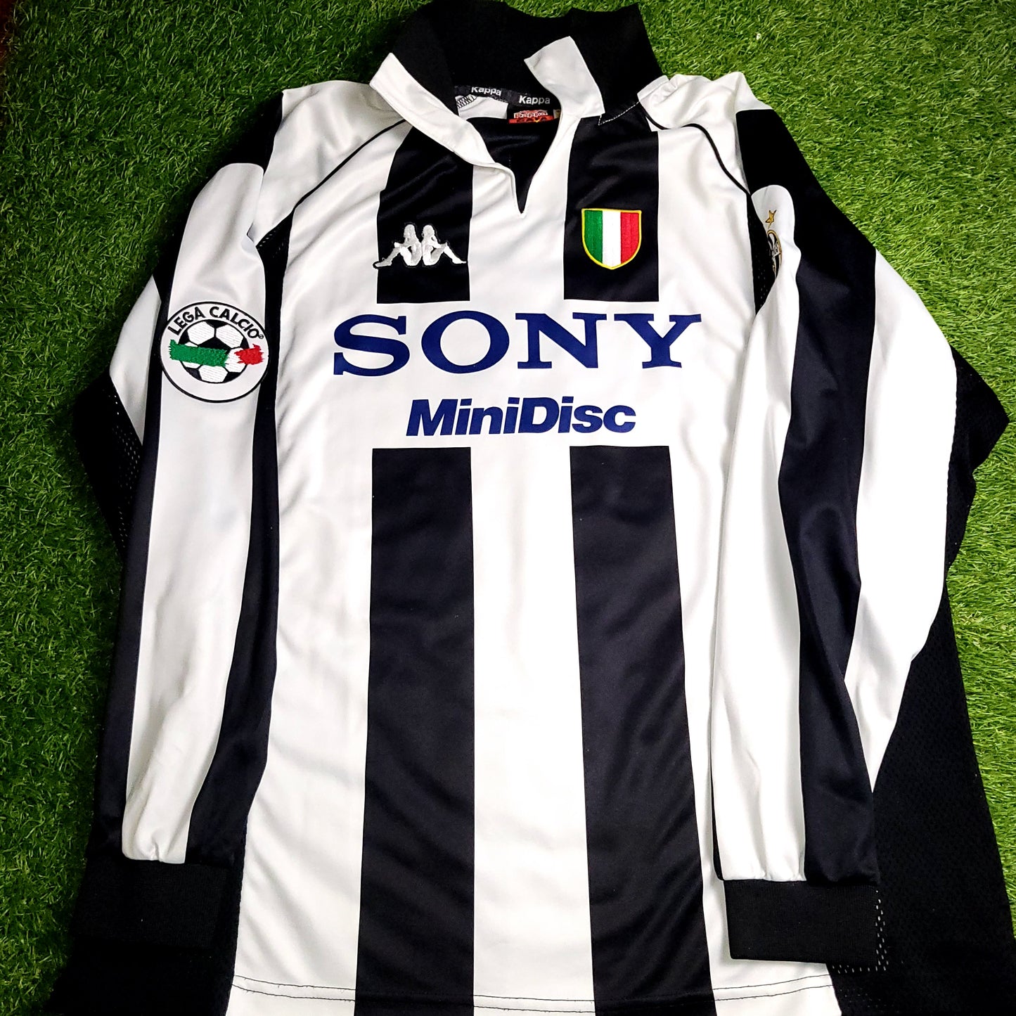 Zidane Juventus 1997 1998 Long Sleeve Kappa Soccer Jersey Shirt XL