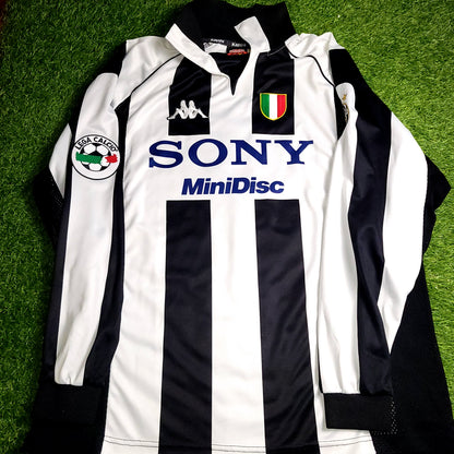 Zidane Juventus 1997 1998 Long Sleeve Kappa Soccer Jersey Shirt XL