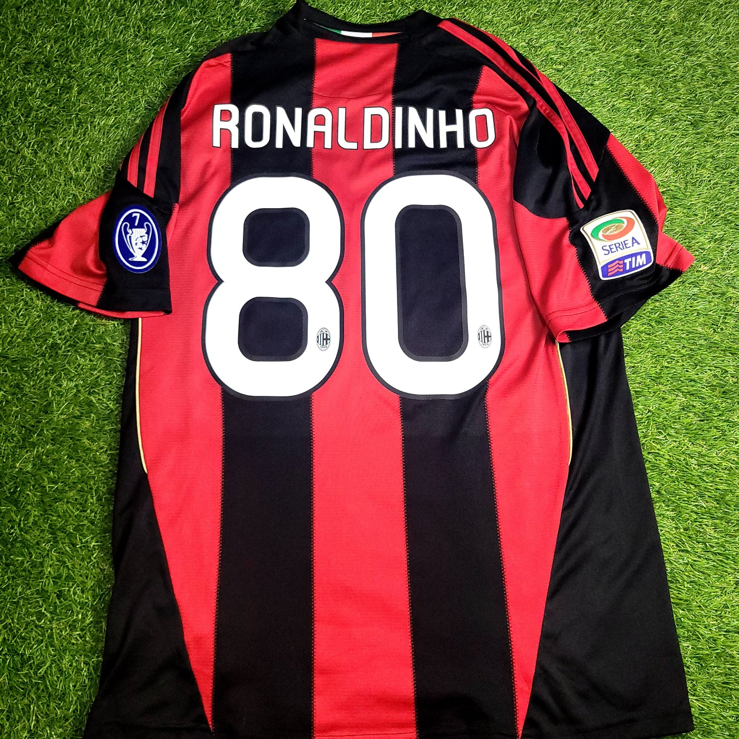 Ronaldinho AC Milan Adidas 2010 2011 Home Soccer Jersey Shirt M SKU# P96288