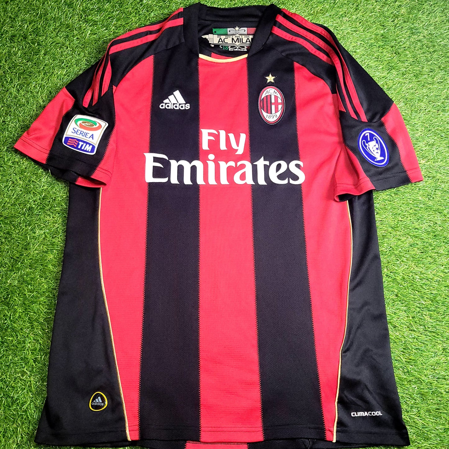 Ronaldinho AC Milan Adidas 2010 2011 Home Soccer Jersey Shirt M SKU# P96288