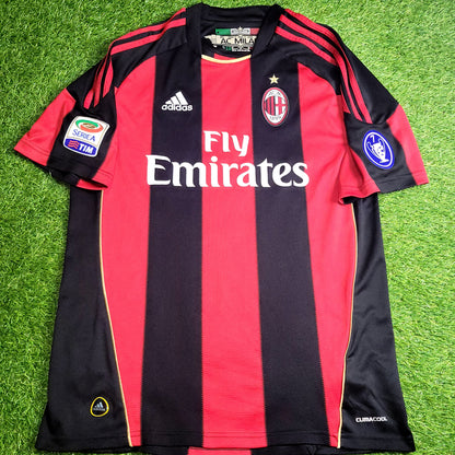 Ronaldinho AC Milan Adidas 2010 2011 Home Soccer Jersey Shirt M SKU# P96288