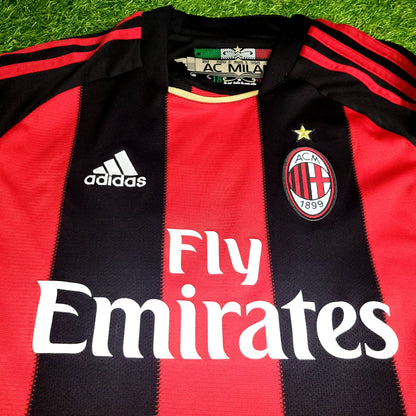 Ronaldinho AC Milan Adidas 2010 2011 Home Soccer Jersey Shirt M SKU# P96288