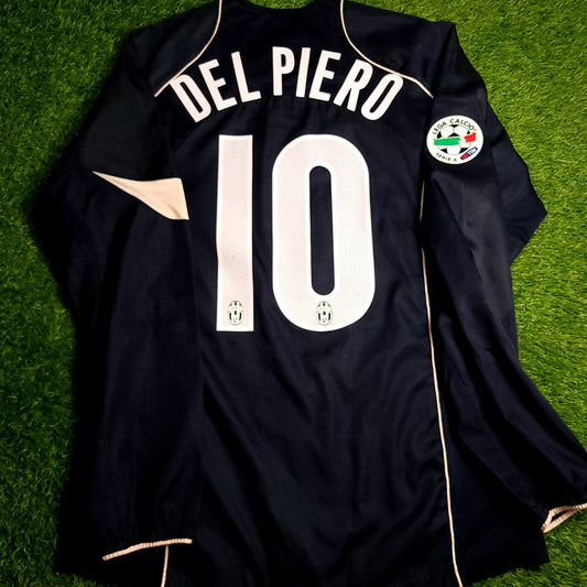 Del Piero Juventus 2004 2005 Away Long Sleeve Soccer Jersey Shirt M