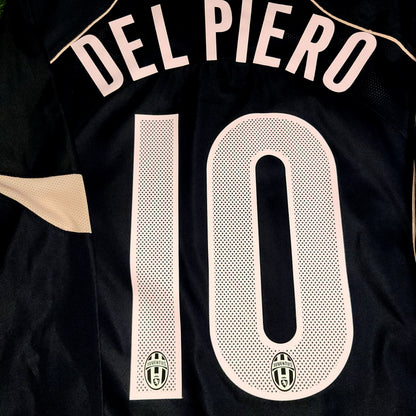 Del Piero Juventus 2004 2005 Away Long Sleeve Soccer Jersey Shirt M