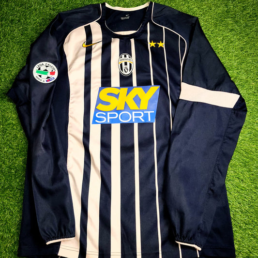 Del Piero Juventus 2004 2005 Away Long Sleeve Soccer Jersey Shirt M