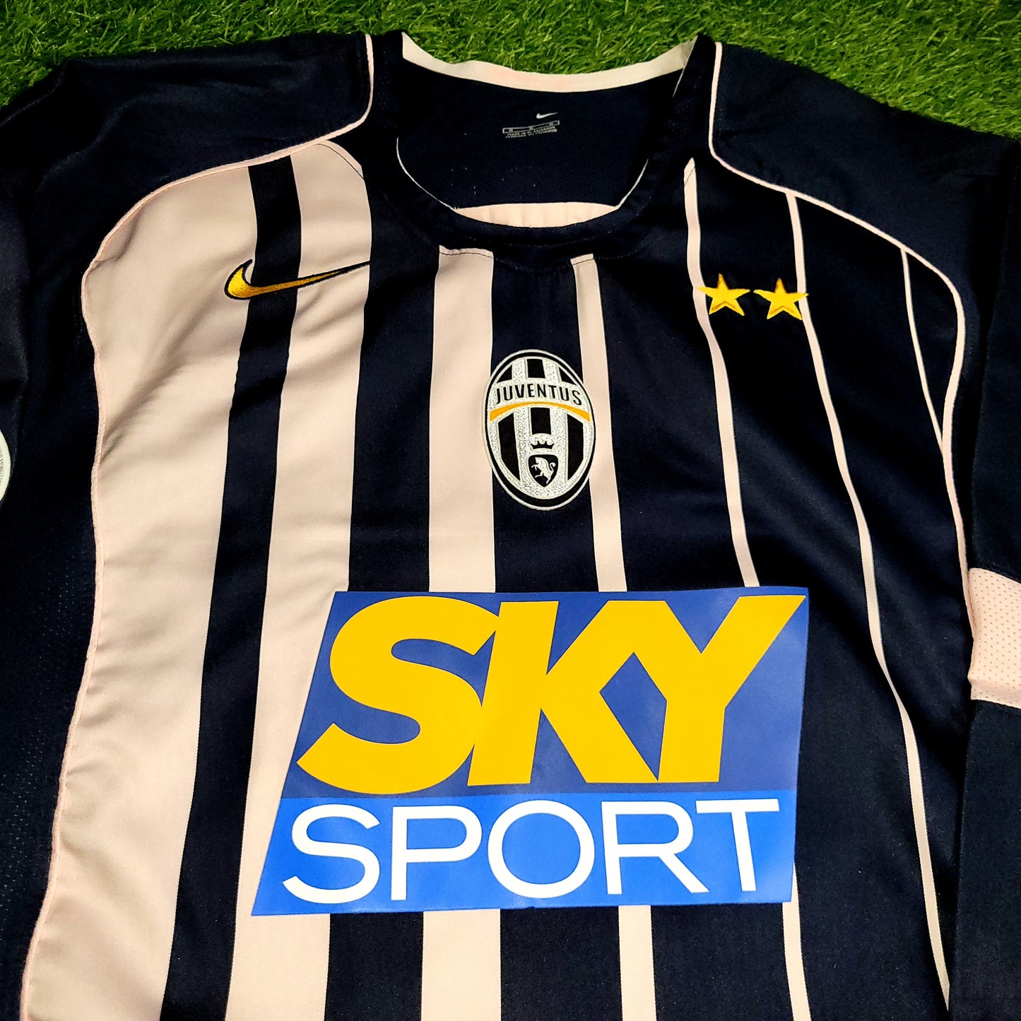Del Piero Juventus 2004 2005 Away Long Sleeve Soccer Jersey Shirt M