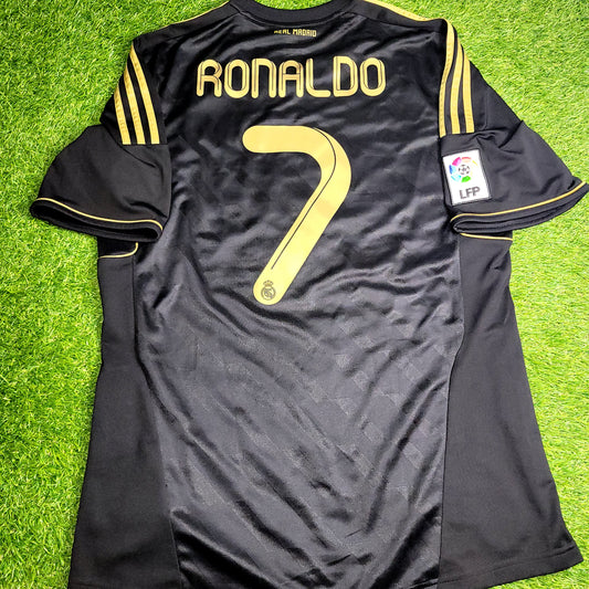Cristiano Ronaldo Real Madrid 2011 2012 Away Soccer Jersey Shirt L SKU# V13642 - ForeverSoccerJerseys