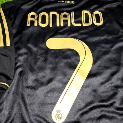 Cristiano Ronaldo Real Madrid 2011 2012 Away Soccer Jersey Shirt L SKU# V13642 - ForeverSoccerJerseys