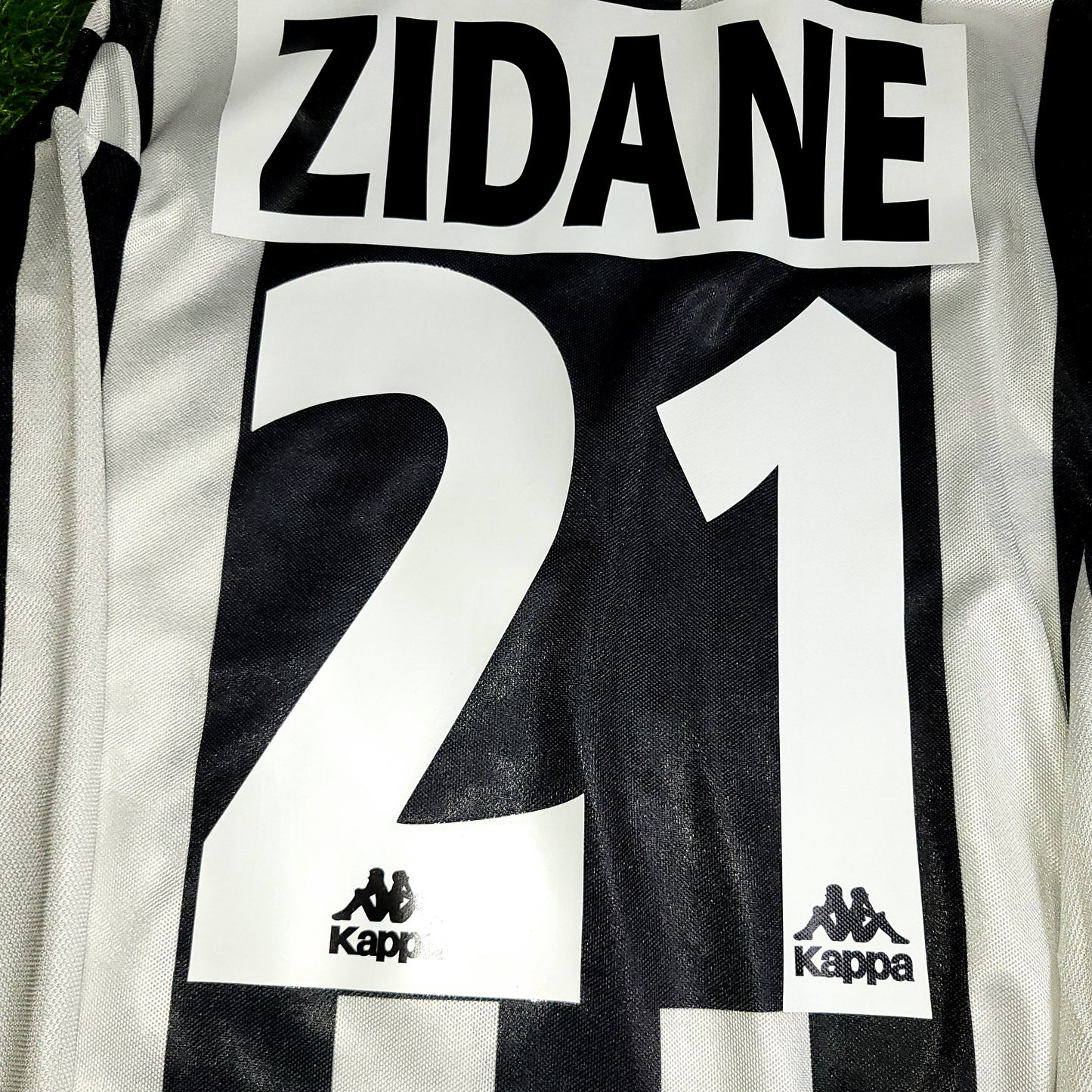 Zidane Juventus Kappa 1996 1997 Long Sleeve DEBUT Home Soccer Jersey Shirt XL