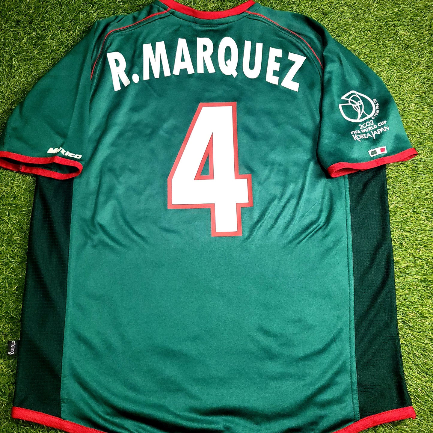 Marquez Mexico Atletica 2002 WORLD CUP Soccer Home Jersey Shirt M