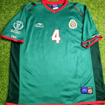 Marquez Mexico Atletica 2002 WORLD CUP Soccer Home Jersey Shirt M