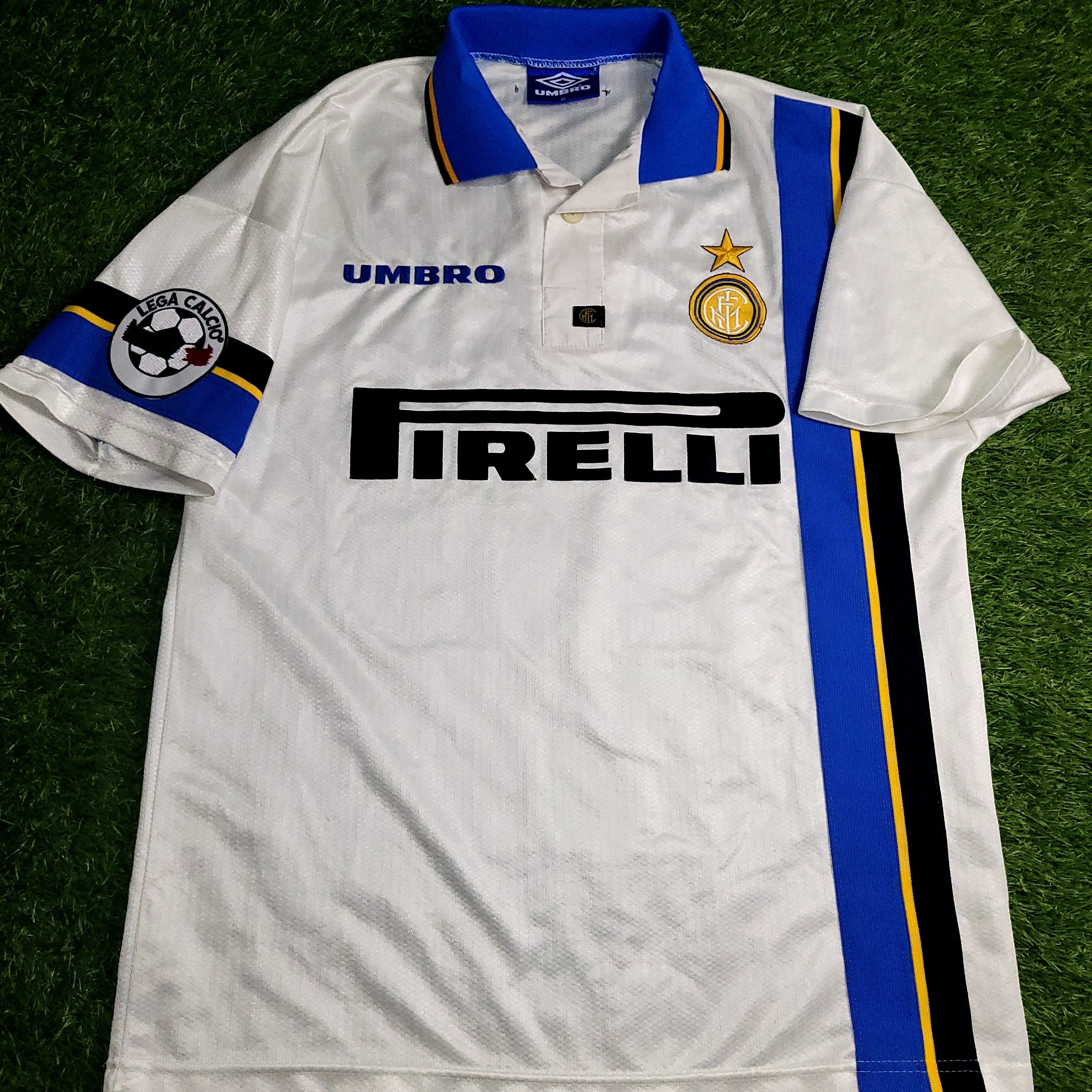 Ronaldo Inter Milan 1997 1998 DEBUT Away Umbro Soccer Jersey