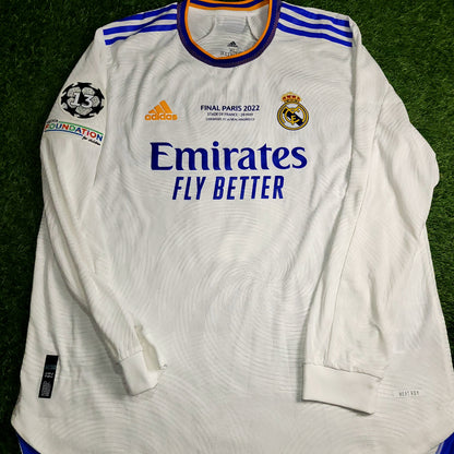 Kroos Real Madrid 2021 2022 UEFA FINAL PLAYER ISSUE Long Sleeve Soccer Jersey XL SKU# GR3995