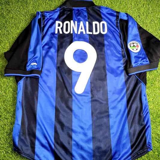 Ronaldo Inter Milan 2000 2001 Home Soccer Jersey Shirt L