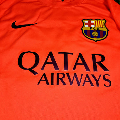Neymar Barcelona 2014 2015 TREBLE SEASON Away Soccer Jersey Shirt L SKU# 610595-672