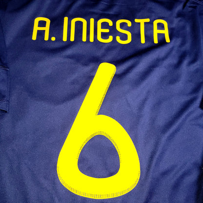 Iniesta Spain 2010 WORLD CUP FINAL Soccer Away Jersey L SKU# P47896