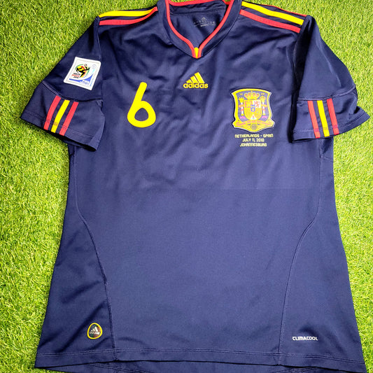 Iniesta Spain 2010 WORLD CUP FINAL Soccer Away Jersey L SKU# P47896