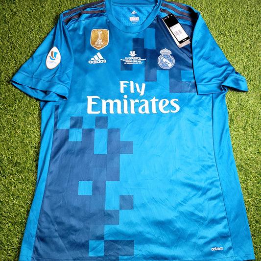 Cristiano Ronaldo Real Madrid 2017 2018 SUPERCUP PLAYER ISSUE Third Soccer Jersey Shirt BNWT XL SKU# AZ8061