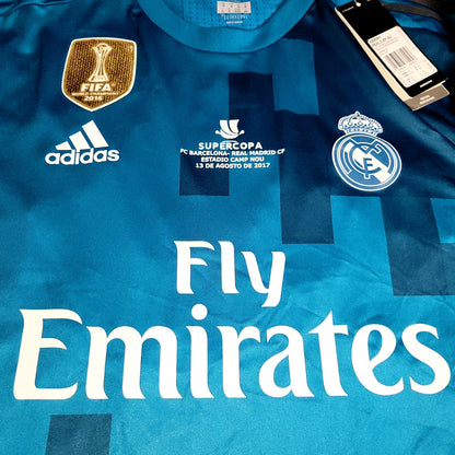Cristiano Ronaldo Real Madrid 2017 2018 SUPERCUP PLAYER ISSUE Third Soccer Jersey Shirt BNWT XL SKU# AZ8061