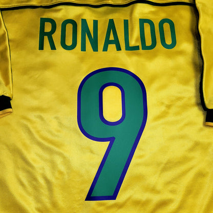 Ronaldo Brazil 1998 WORLD CUP Nike Home Soccer Jersey Shirt XL
