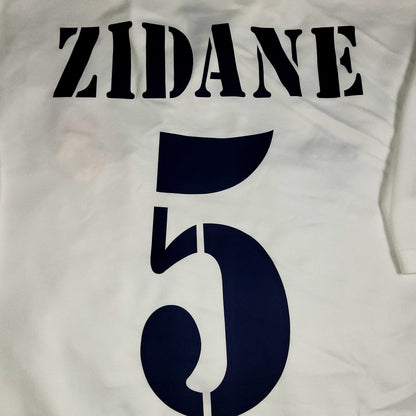 Zidane Real Madrid DEBUT CENTENARY SEASON 2001 2002 Home Soccer Jersey Shirt L SKU# 156653 ASR001