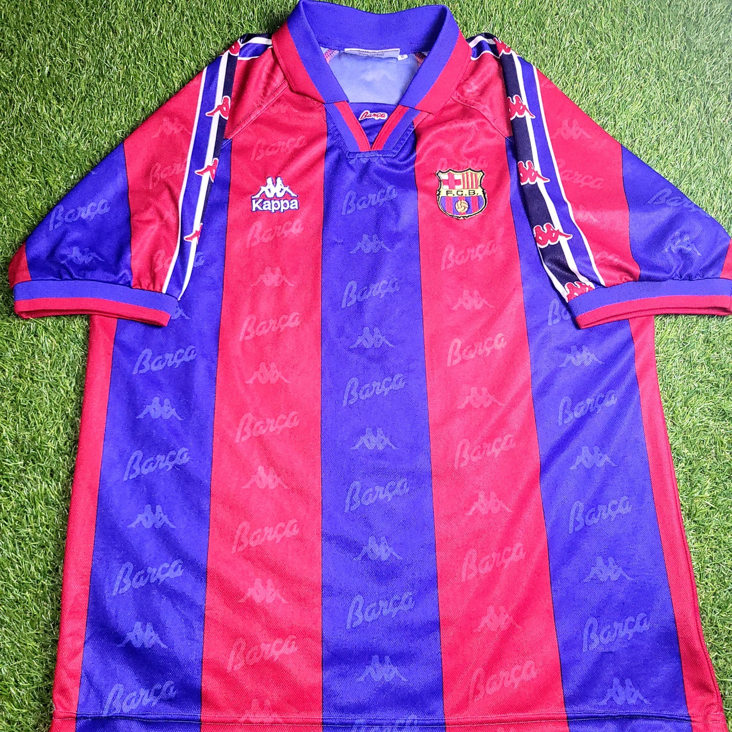 Ronaldo Kappa Barcelona 1996 1997 Home Soccer Jersey Shirt L