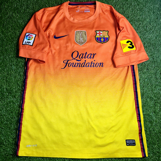 Puyol Barcelona 2012 2013 Away Soccer Jersey Shirt M SKU# 478326-815