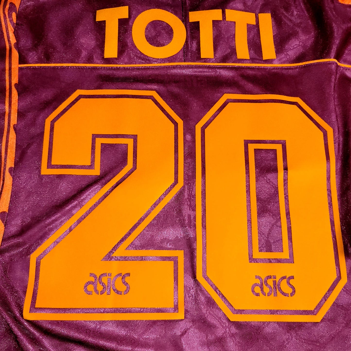 Totti As Roma Asics 1995 1996 Soccer Jersey Shirt XL