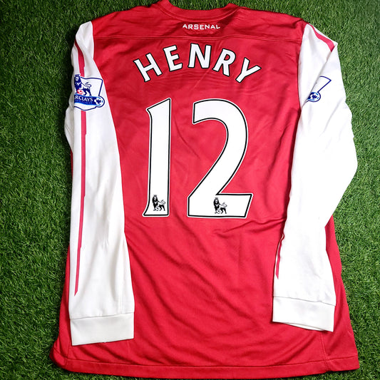 Henry Arsenal 2011 2012 Long Sleeve Soccer Jersey Shirt L SKU# 423981-620