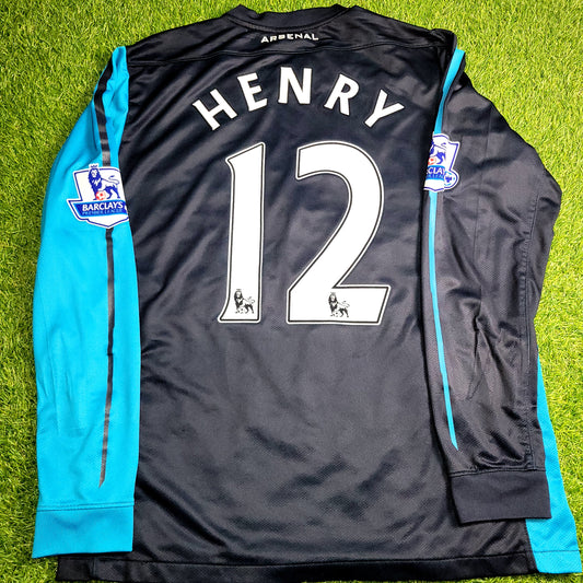 Henry Arsenal 2011 2012 Long Sleeve Away Soccer Jersey Shirt L SKU# 423984-472