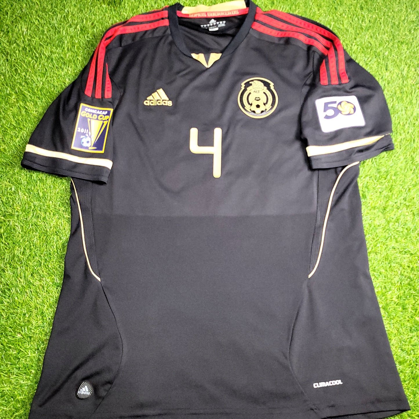 Marquez Mexico 2011 GOLD CUP FINAL Soccer Away Jersey Shirt L SKU# V31526