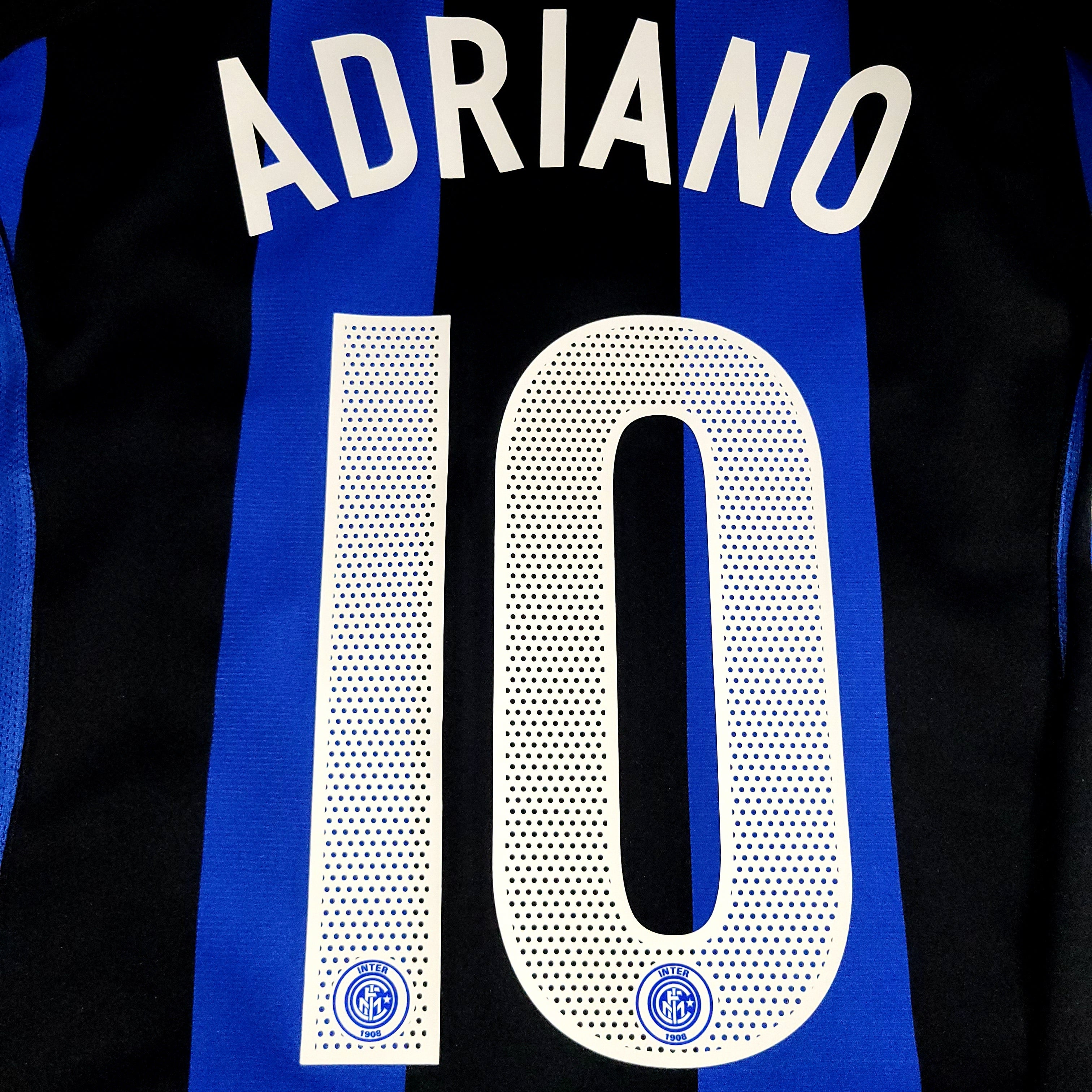 Adriano Inter Milan 2004 2005 Long Sleeve Soccer Jersey Shirt XL